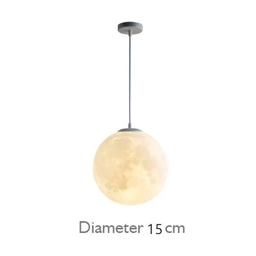 Bedroom Decoration Hanging Lamp Restaurant Lighting Luminaire Baby Pendant Light LED 3D Print Moon Pendant Lamp Living Room
