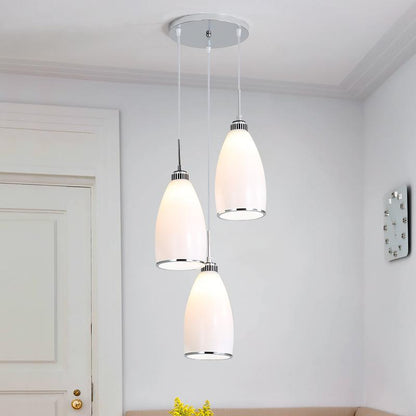 Simple Chandelier Restaurant Light Bar Kitchen Dining Room Bar Front Desk Lamp Three-headed Dining Chandeliers with Glass Lights