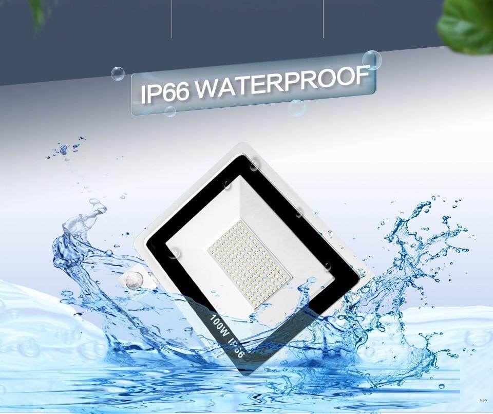LED Floodlight PIR Motion Sensor LED Spotlight 10W 20W 30W 50W 100W Outdoor Wall Reflector Lighting Waterproof Garden Lamp