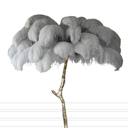 Modern Ostrich Feather Living Room LED Floor Lamps Living Room Bedroom Modern Interior Lighting Decor Floor Light Standing Lamp