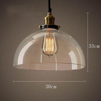 Simple American glass chandelier affordable retro industrial wind cafe bar single head restaurant lighting