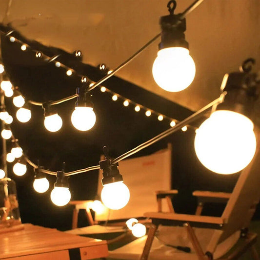 Outdoor Camp Lights Bulbs 23M G50 Waterproof Garland String LED Fairy Lights Tent