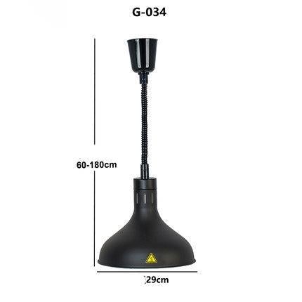 Restaurant Food Insulation Lamp Heating Lamp Commercial Chandelier Single-head Food Insulation Heating Lamp Barbecue Lamp