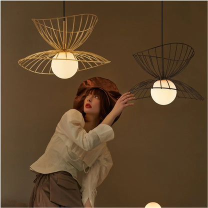 Simple Modern Restaurant, Personalized Iron Art Chandelier