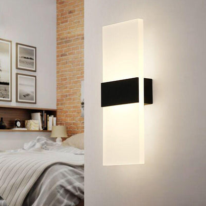 Mini 3/6/12W Led Acrylic Wall Lamp Long warm white Bedding Room Living Room Indoor wall lamp ZBD0028