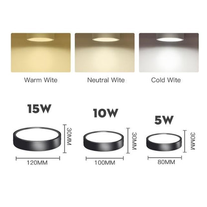 LED Downlight Mini Surface Mounted 5W 10W 15W Panel Spot Light Ultra Thin Ceiling Lamps  Indoor Lighting For Kitchen