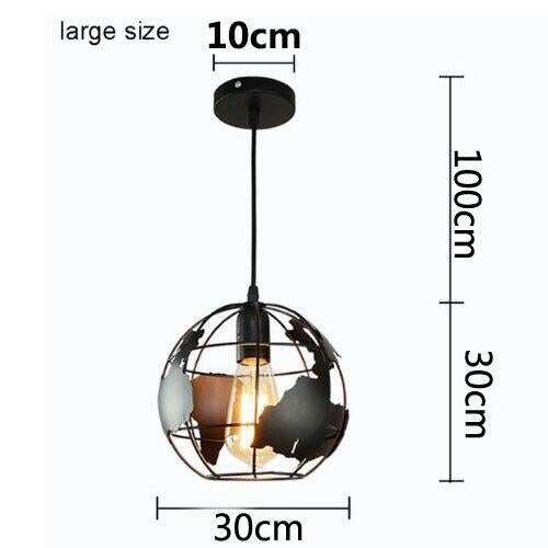 Pendant Light Black/White Creative E27 bulbs Earth Iron Pendant Lamp Edison Bulb for Kitchen Dining Room Restaurant pendant lamp