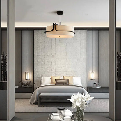Modern Fabric Art Ceiling Chandelier Black Dining Room Bedroom Hallway Pendant Lights Decor Indoor Lighting