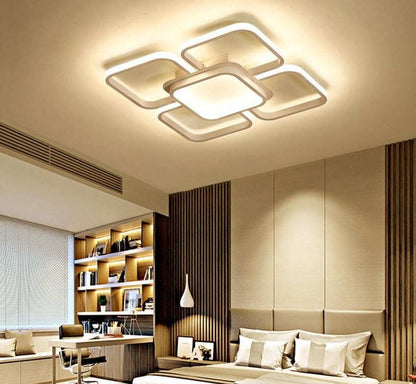 Square Modern Ceiling Lights Led For Living Room Bedroom White And Coffee Color Home Led Ceiling Lamp Luminaires