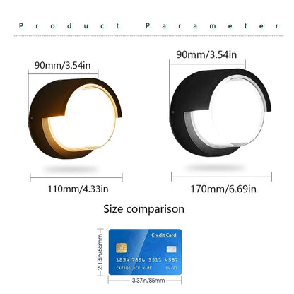 LED Wall Lamp Lighting Radar Motion Sensor 6/12W Suitable For Indoor Outdoor Home Decoration