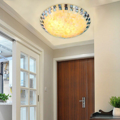 Tiffany Mediterranean Natural Shell Ceiling Light Toilet Lustres Night Light Led Ceiling Lamp Bedroom Ceiling Lighting Kitchen