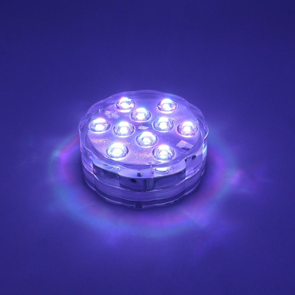 4PC Underwater lamp IP68 Waterproof Multi Color Battery Operated Remote Control Wireless 10-LED lights for Hot Tub,Pond,Pool