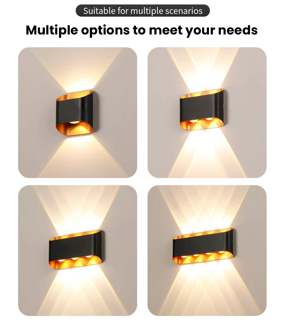 Aluminium LED Wall Lamp Waterproof IP55 Indoor Outdoor Lamp Garden Lights for Living Room Bedroom