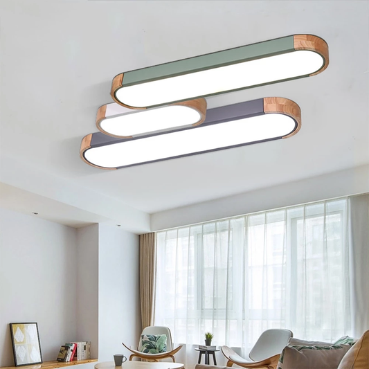 Nordic LED Ceiling Light Aisle Lights Office Strip Lighting Round Corner Creative Simple Corridor Balcony Wood