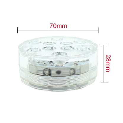 4PC Underwater lamp IP68 Waterproof Multi Color Battery Operated Remote Control Wireless 10-LED lights for Hot Tub,Pond,Pool