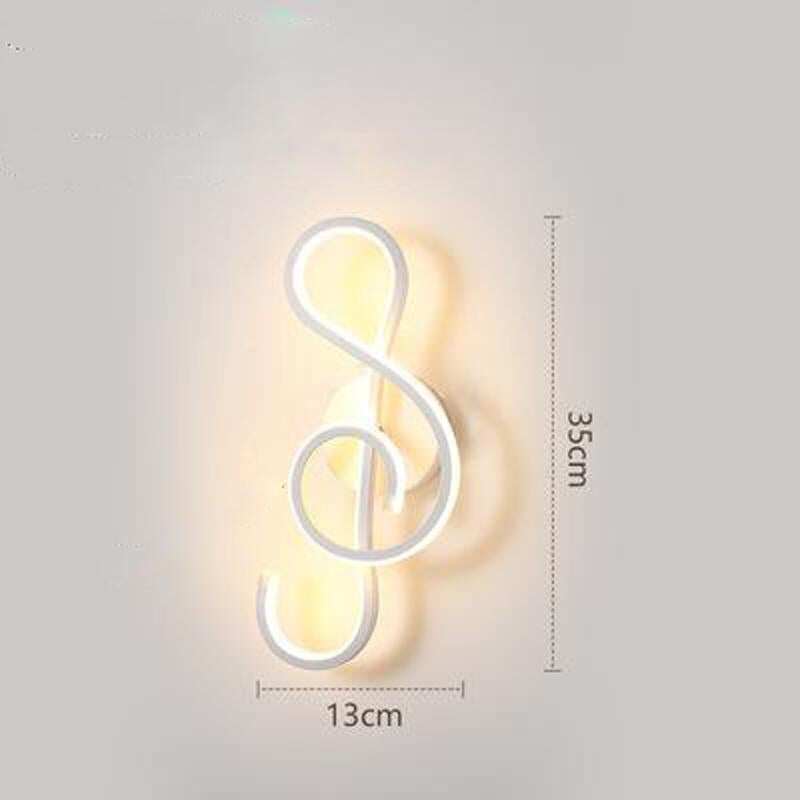 Creative Personality Led Bedroom Bedside Lamp Hotel Aisle Stairs Decorated with Aluminum Note Wall Lights