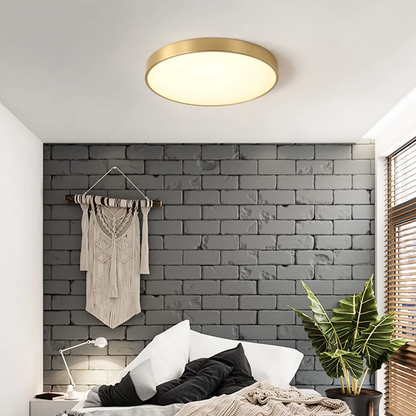 Nordic Copper LED Ceiling Lights Round Square Gold Ceiling Fixture For Kitchen Living room Kids Bedroom Home Hall Corridor Light