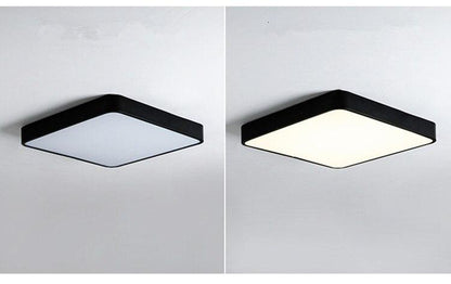 Modern LED Ceiling Light Ultra-thin Colorful Square  Iron Acrylic Kitchen Bedroom Indoor Dustproof Lighting Fixture