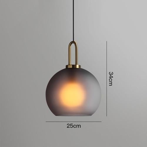Postmodern Ins Pendant Lights Luxury Restaurant Lamps Nordic Bar Bedroom Bedside Glass Ball Single Hanging Lamp