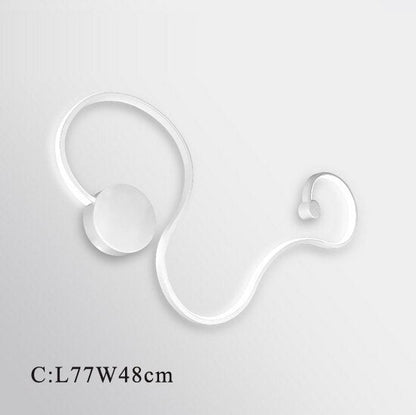 LED Postmodern Nordic Iron Aluminum Acrylic Belt LED Lamp LED Light Wall lamp Wall Light Wall Sconce For Store Bedroom Corridor