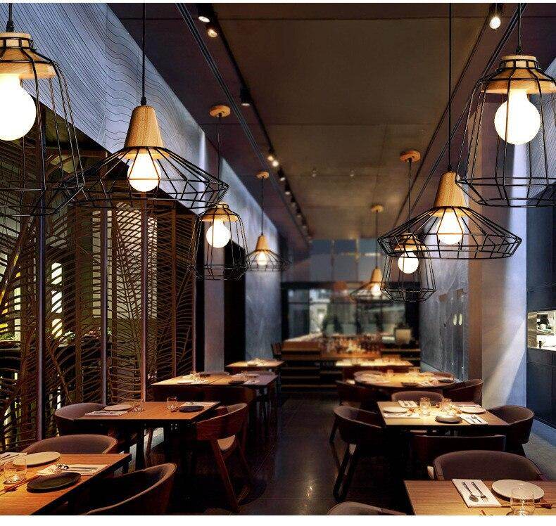 Nordic Vintage Wood Pulley Pendant Light Industrial Lighting Fixtures Retro Hanglamp For Bar Living Room Restuarant