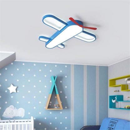 Modern Kids Room LED Lamp Ceiling Light Novelty Cartoon The Plane Bedroom Shop Colorful Lighting Fixture