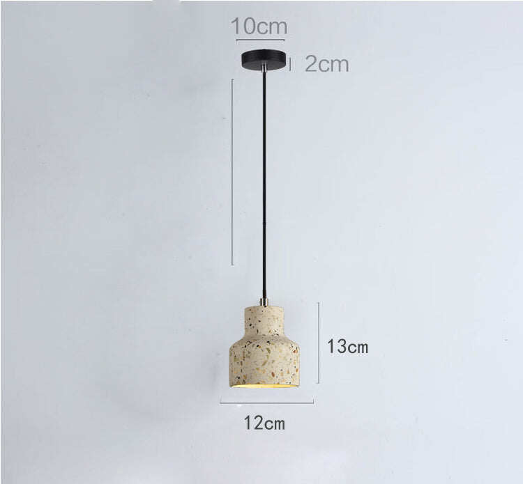 Semi-transparent Cement Chandelier Creative Personality Bedside Dining Room Terrazzo Color LED Bar Personality Chandelier