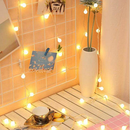 2M 5M 10M Cherry Balls LED  Fairy String Lights Battery USB Operated Wedding Christmas Outdoor Room Garland Decoration