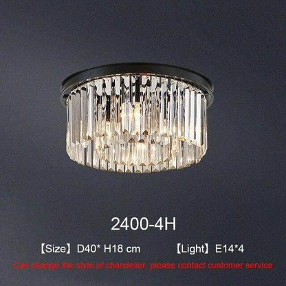 Modern Crystal Pendant Lights Industrial Retro Home Lamp For Living Room Kids Bedroom Dining Table LED Pendant Light Rectangle