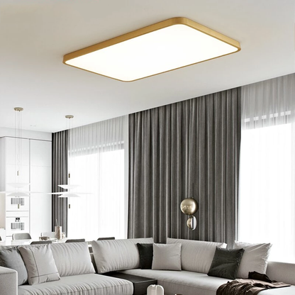 Nordic Copper LED Ceiling Lights Round Square Gold Ceiling Fixture For Kitchen Living room Kids Bedroom Home Hall Corridor Light