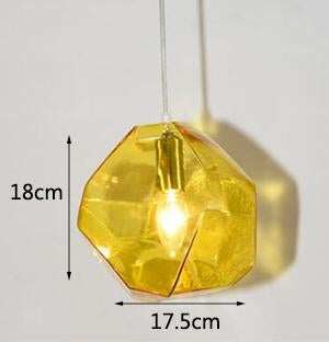Modern Colored Glass Pendant Light E14 LED Lustrous Single Head Hanging Lamp For Kitchen Living Room Bedroom Bathroom Restaurant