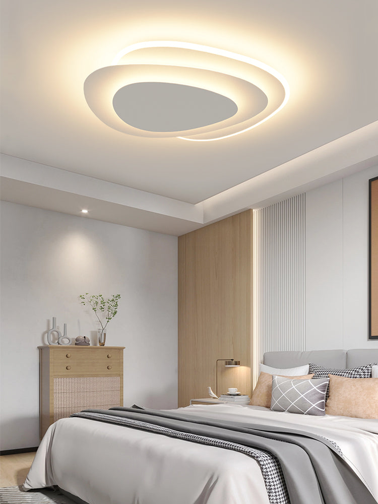New Arrival Minimalist Oval Smart Ceiling Light | Artistic Lighting for Living Room & Master Bedroom