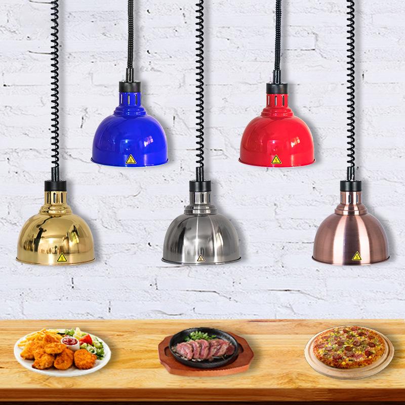 Restaurant Food Insulation Lamp Heating Lamp Commercial Chandelier Single-head Food Insulation Heating Lamp Barbecue Lamp