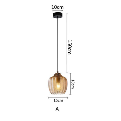 Glass Pendant Lights Restaurant Hanging Lamp Kitchen Island Dining Table Bedroom Bedside Lamp