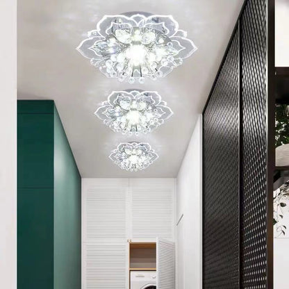 Spotlight led ceiling lamp embedded crystal downlight corridor lamp modern minimalist creative porch lamps