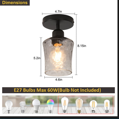 Nordic E27 Ceiling Lamps LED Modern Glass Ceiling Chandelier Bedroom Villa Restaurant Gallery Living Room Indoor Lighting