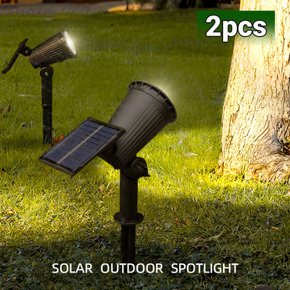9 LED Solar Spot Lights IP65 Waterproof Outdoor RGB Solar Landscape Lights Brightness Adjustable
