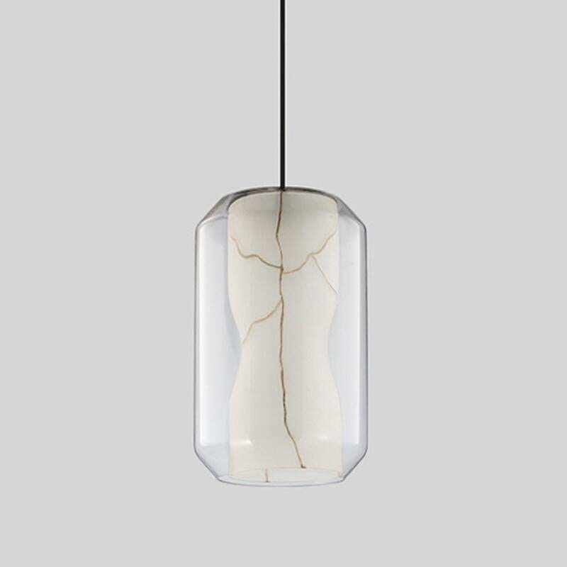 Nordic Modern Marble Stone Texture Single Head Pendant Lights E27 Led Lamp For Living Room Kitchen Bedroom Study Cafe Restaurant