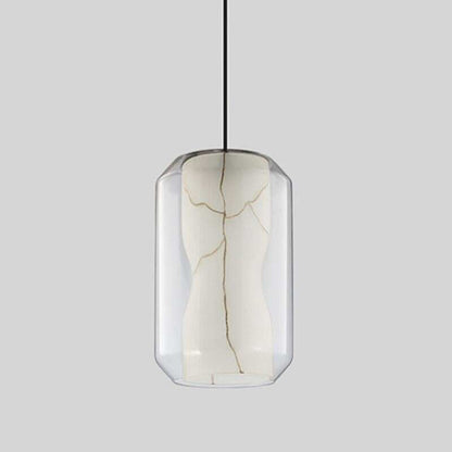 Nordic Modern Marble Stone Texture Single Head Pendant Lights E27 Led Lamp For Living Room Kitchen Bedroom Study Cafe Restaurant