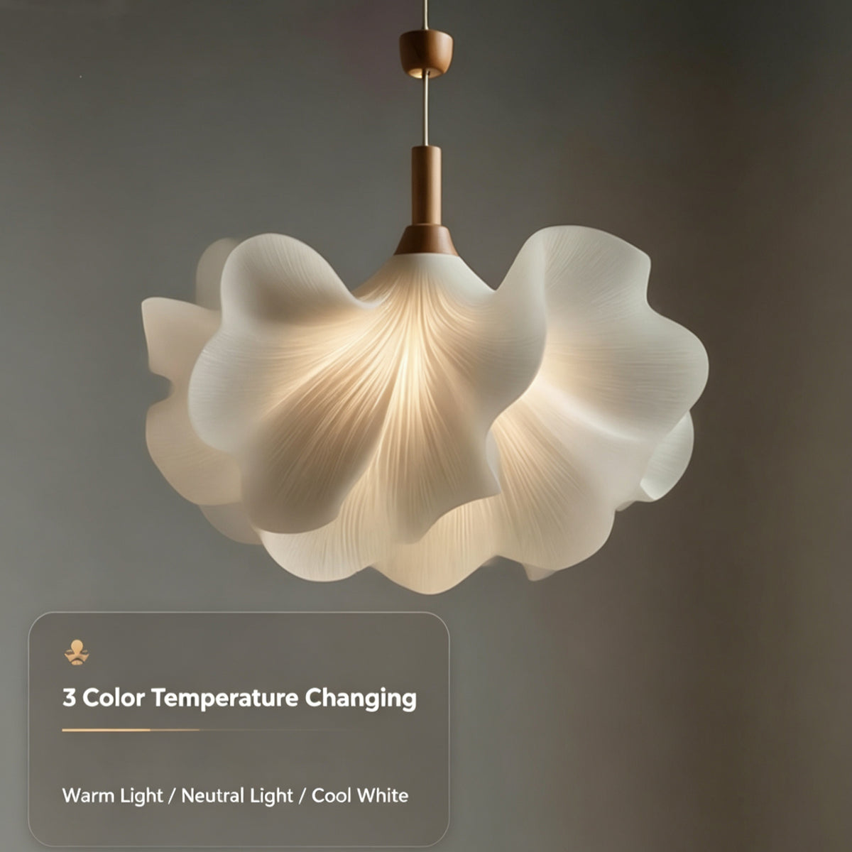 Flower Shaped Pendant Light Modern Minimalist Chandelier for Dining Room Living Room Bedroom Cafe Decor