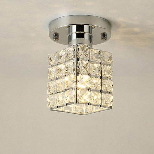Modern Decor Crystal Flush Mount Ceiling Light Fixture Crystal Ceiling Lamp for Hallway Bar Kitchen Dining Room