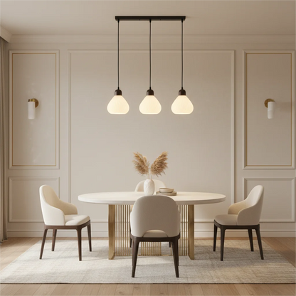 White Pendant Lights For Kitchen Dining Room Home Decor Bar Dining table Glass Hanging lamp Aisle Ceiling Lamp
