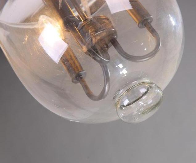 Round American Country Glass Chandelier Candle Lamp Bucket Chandelier