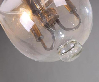 Round American Country Glass Chandelier Candle Lamp Bucket Chandelier