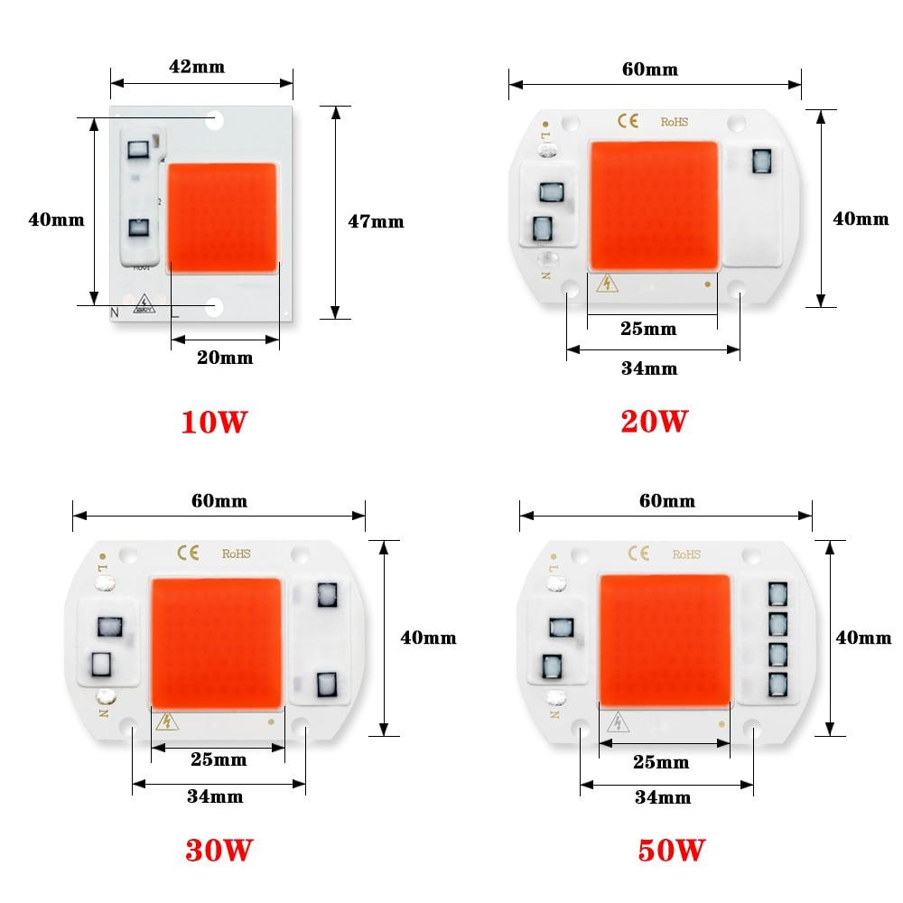COB Chip LED Grow Light Phyto Lamp  20W 30W 50W Full Spectrum No need driver For Growth Flower Seedling Grow Plant