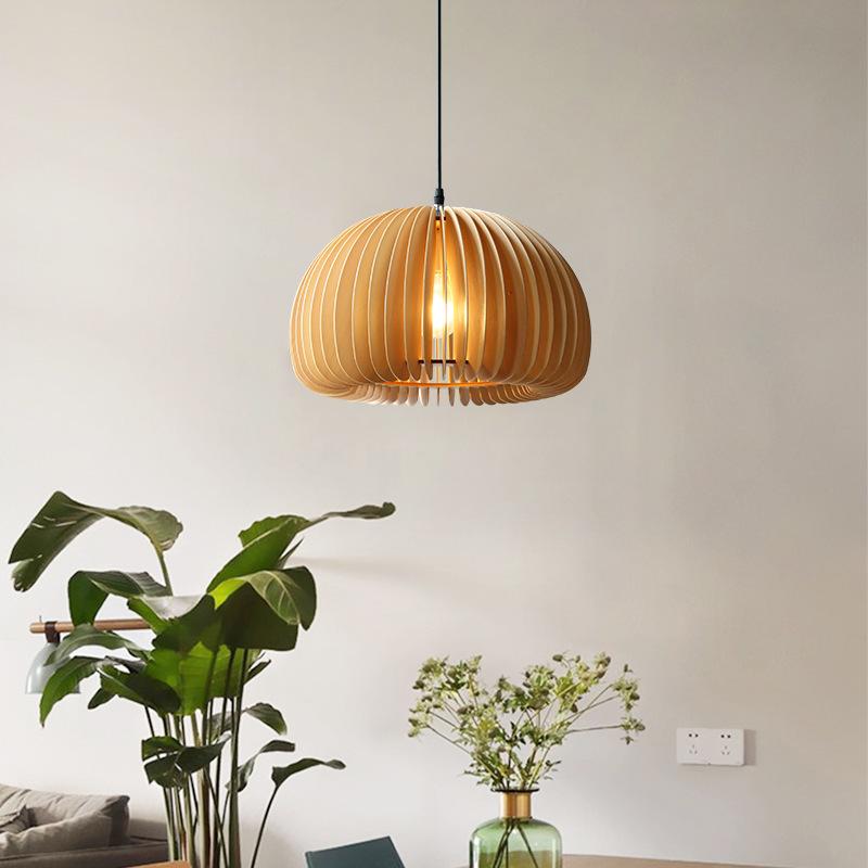 Retro Pumpkin Basswood Chandelier Atmosphere Lamp