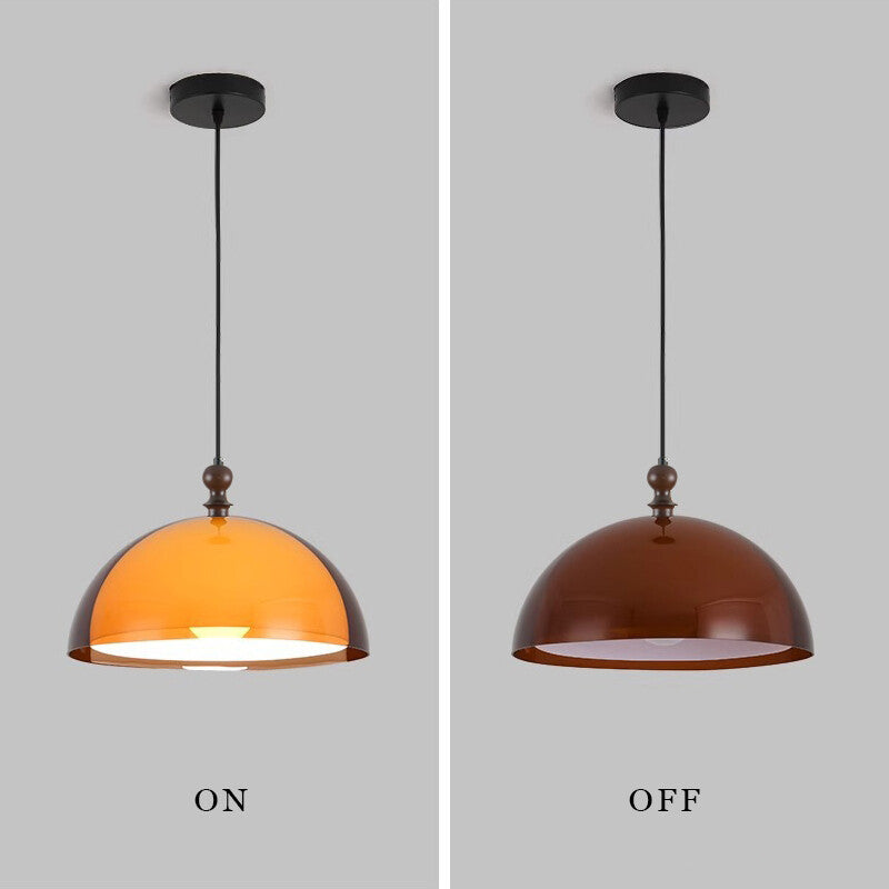 Vintage Pendant Lamp Double layer acrylic lampshade pendant light Dining Room Bar Bedroom bar counter orange mooding lamp