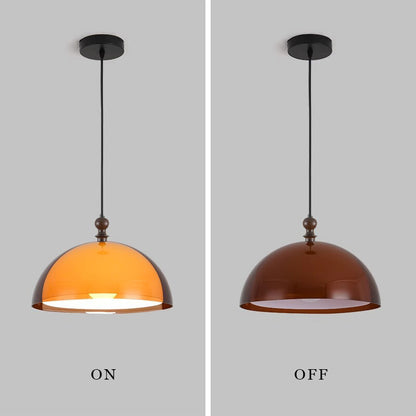 Vintage Pendant Lamp Double layer acrylic lampshade pendant light Dining Room Bar Bedroom bar counter orange mooding lamp