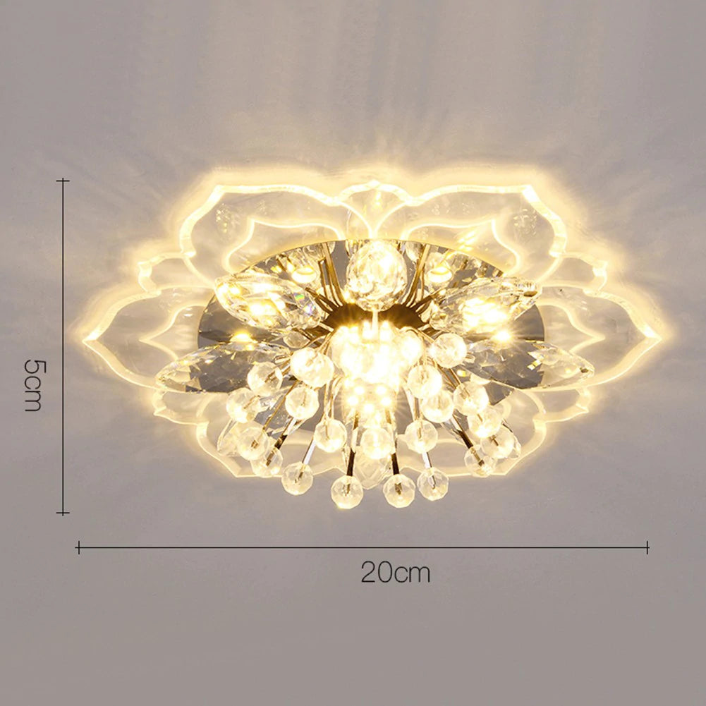 Spotlight led ceiling lamp embedded crystal downlight corridor lamp modern minimalist creative porch lamps