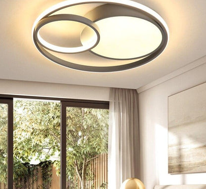 Modern LED Ceiling Lamp For Bedroom Study Room White Black Grey Frame Indoor Lighting Lights Lampadario Luminaria Lustres